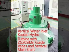Turbina idroelettrica Kaplan a ingresso d'acqua verticale con pale guida ZG20SiMn e albero principale verticale