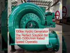 Generatore idroelettrico da 100 kW La soluzione perfetta per 500-1500 r/min di velocità nominale