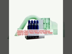 Acciaio inossidabile ASTM A473 S41500 Materiale del corridore Pelton Water Wheel per testa di acqua nominale di 134 m