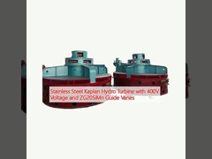 Turbina idroelettrica Kaplan in acciaio inossidabile a 400 V di tensione e a pale guida ZG20SiMn