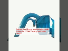 Pelton Turbina idroelettrica in acciaio inossidabile per una capacità di 2150 kW e una potenza stabile