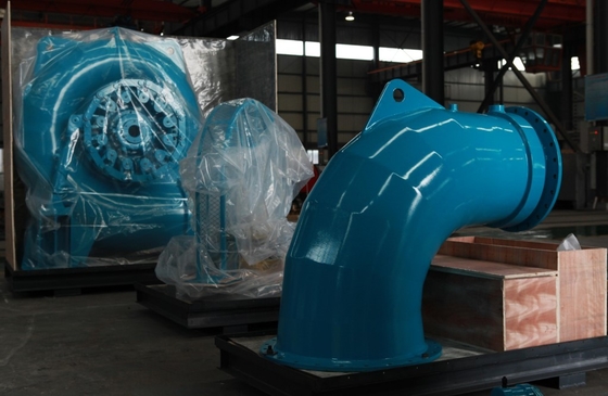 efficienza della testa 85% dell'acqua di 200kw Mini Horizontal Hydro Turbine 30m