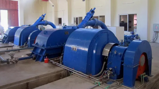 Acciaio inossidabile ASTM A473 S41500 Materiale del corridore Pelton Hydro Turbine per pressione di ingresso 1-20 bar