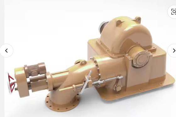 Turbina ad impulso idroelettrico ad alta capacità con intervallo di pressione di uscita regolabile