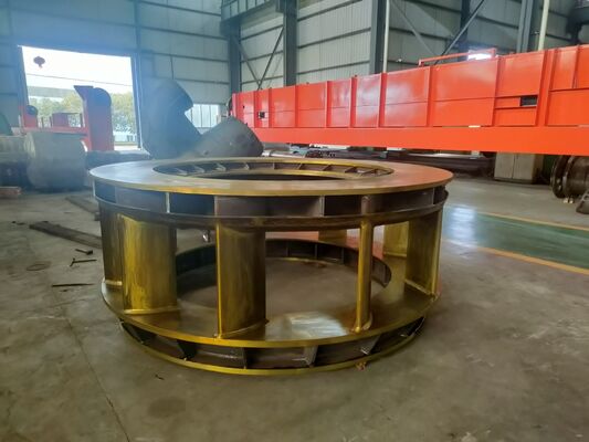 Turbina idroelettrica Kaplan con potenza nominale da 2-50MW dotata di guidevan regolabili e lame in acciaio inossidabile per una generazione idraulica efficiente